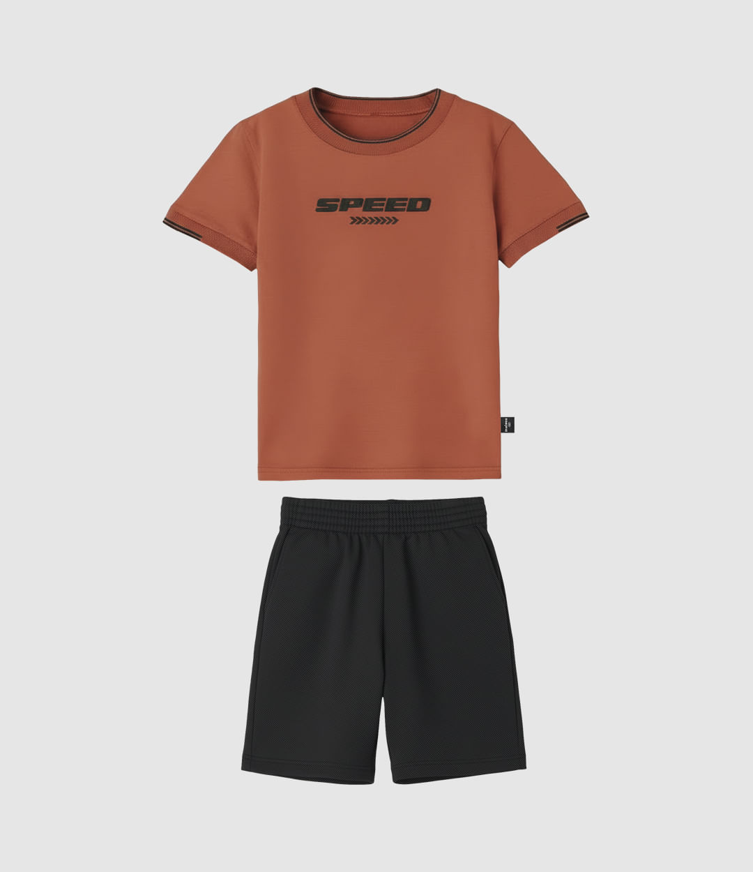 Conjunto Infantil Menino Estampa Speed Alto Relevo Em Algodão Malwee Kids - Laranja - 4