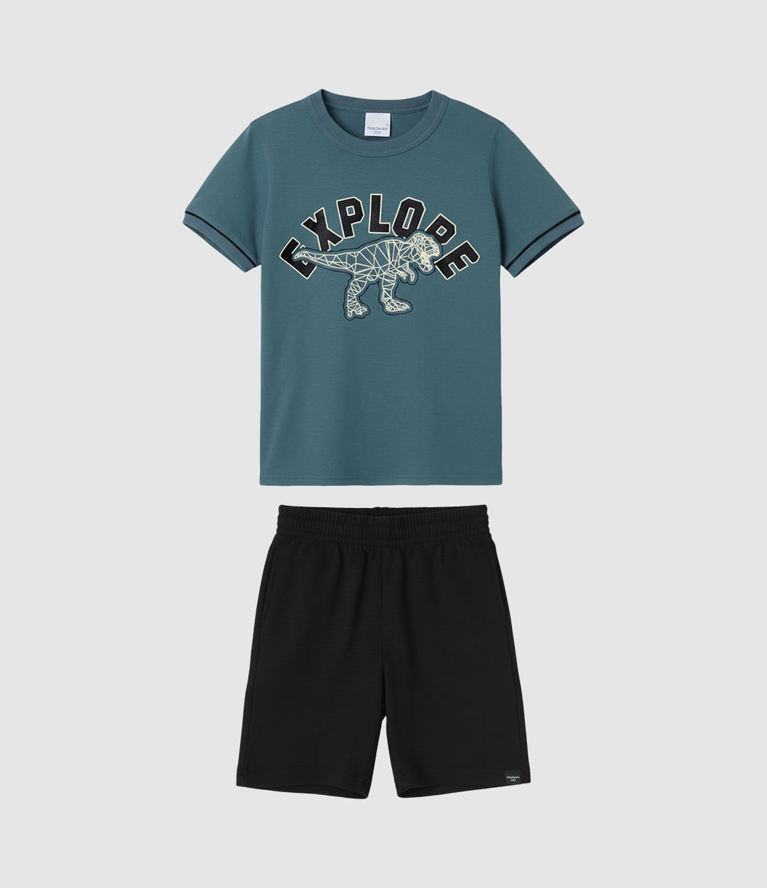 Conjunto Infantil Menino Estampa Puff Explore Em Algodão Malwee Kids - Azul - 8