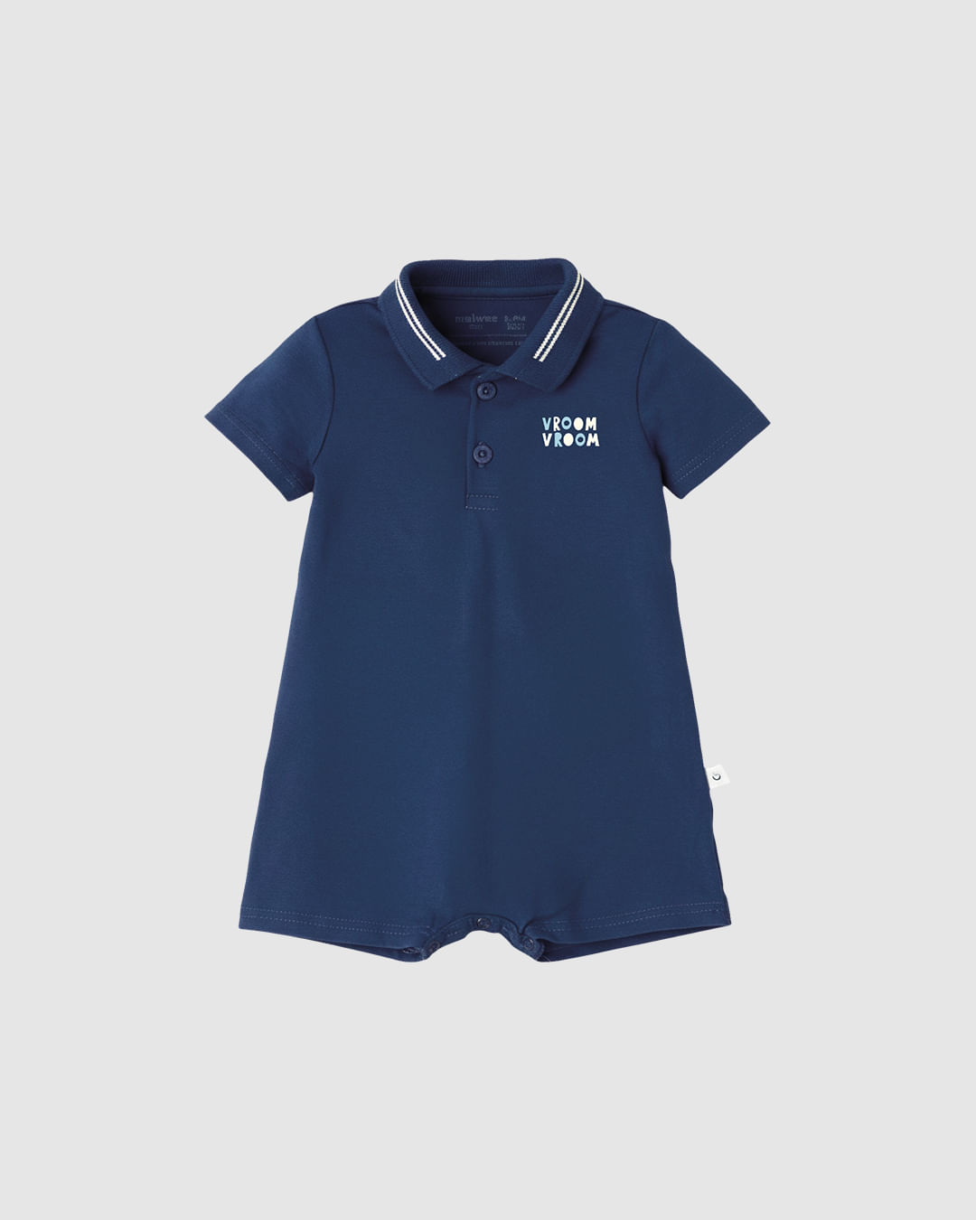 Macaquinho Polo Bebê Menino Estampa Vroom Vroom Em Algodão Malwee Kids
