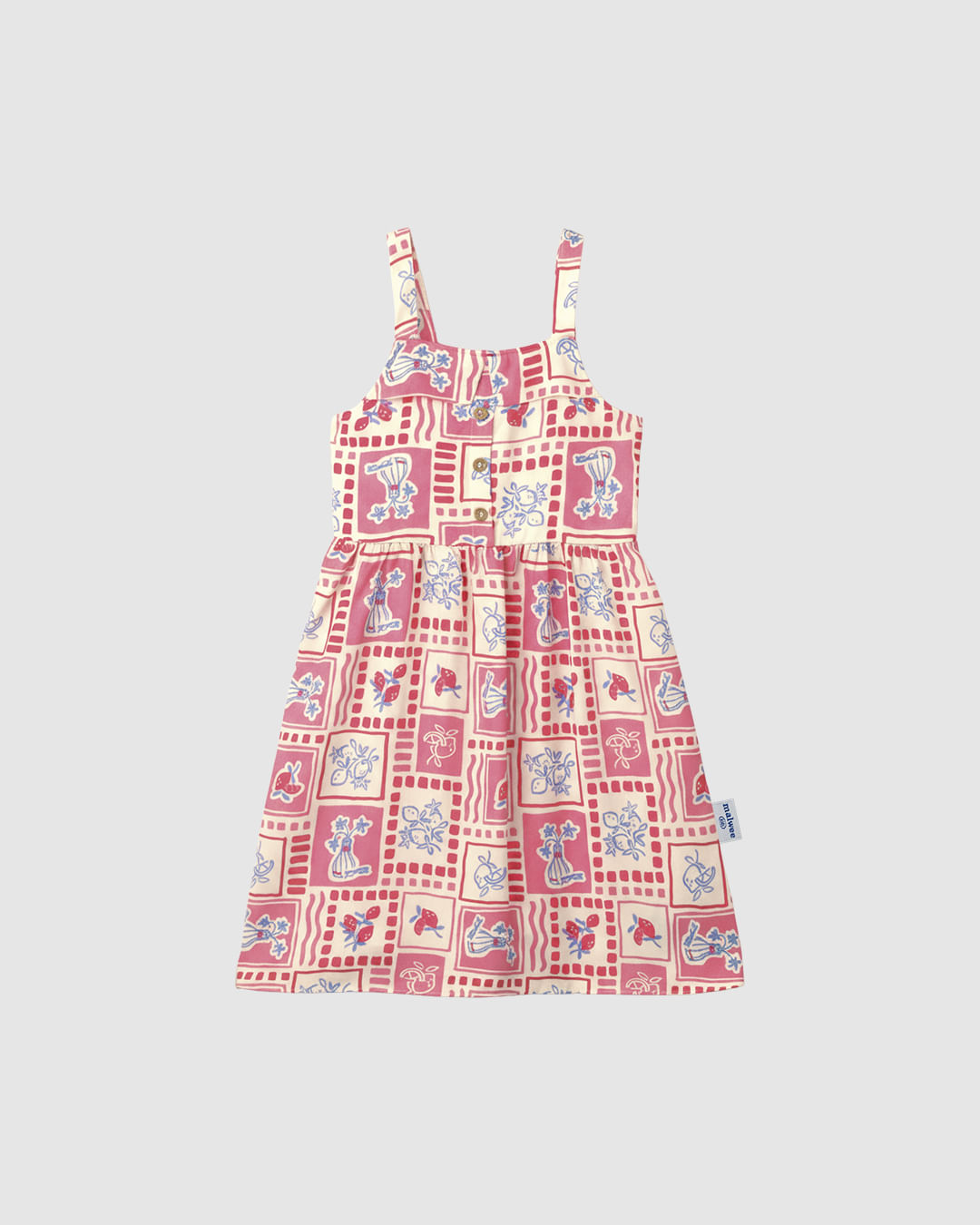 Vestido Infantil Estampa Digital Em Viscose