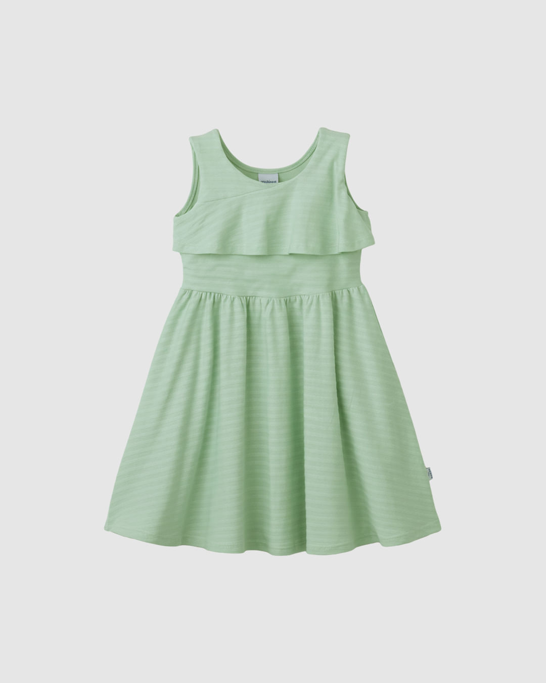 Vestido Infantil Babado Evasê Frontal Em 100% Algodão Malwee Kids
