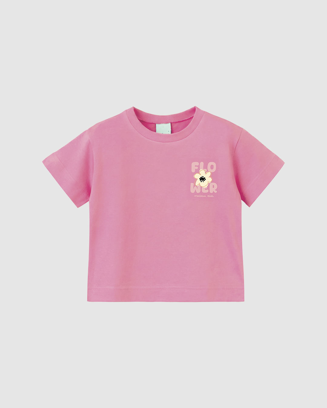 Camiseta Infantil Menina Box Flower Em Algodão Malwee Kids - Rosa - 8