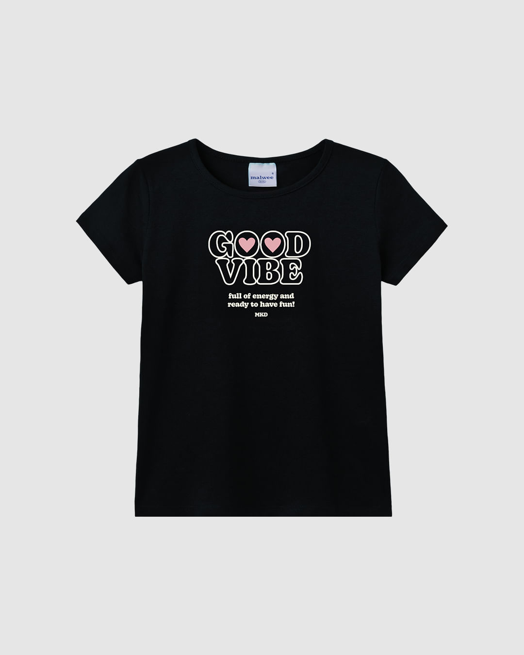 Blusa Infantil Menina Estampa Glitter Com Puff Em Algodão Malwee Kids - Preto - 4