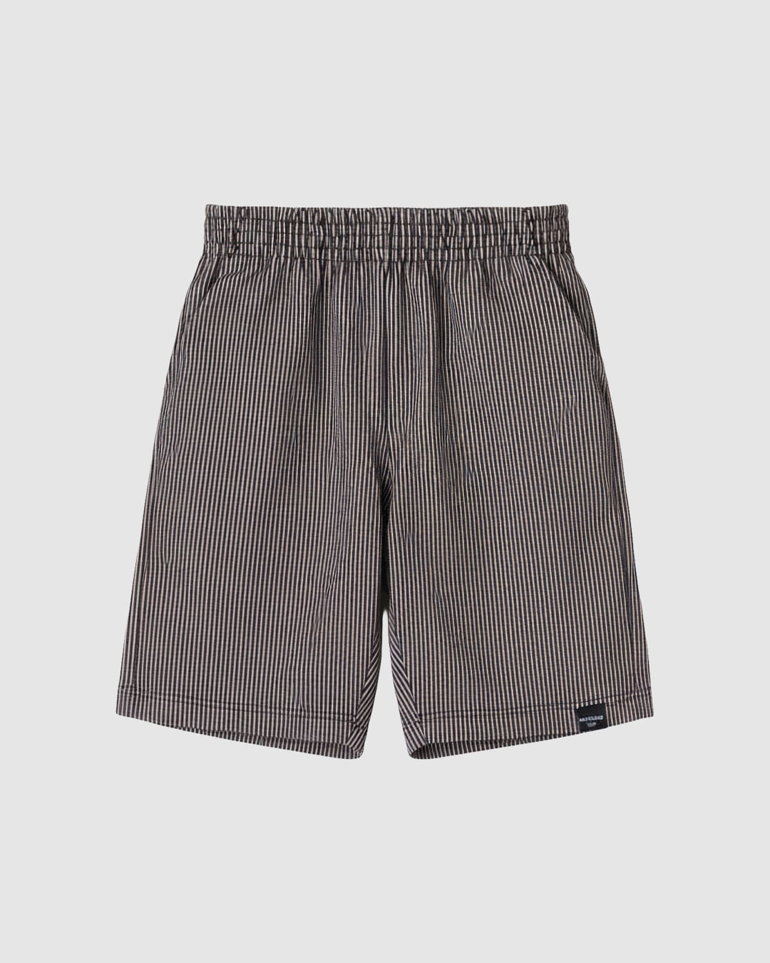 Bermuda Infantil Menino Em Malha Canelada Listrada Malwee Kids - Marrom - 16