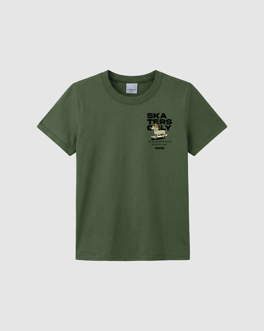 Camiseta Infantil Menino Estampa Puff Skaters Only Em Algodão Malwee Kids - Verde - 6