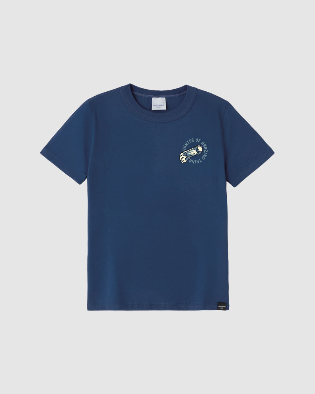 Camiseta Infantil Menino Hunter Of Amazing Things Em Algodão Malwee Kids - Azul - 12