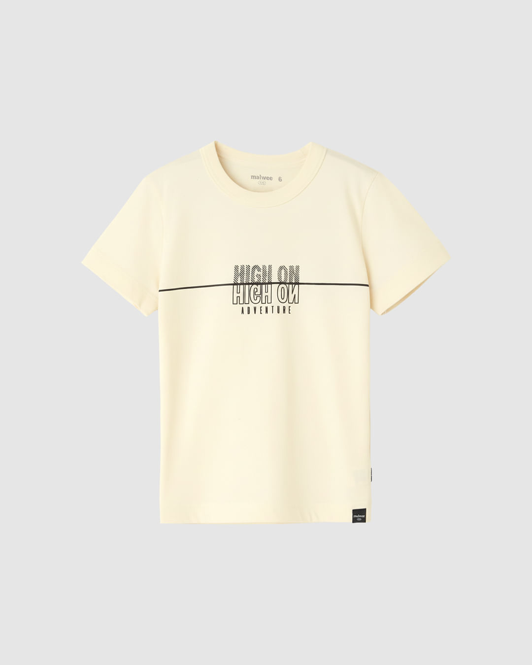 Camiseta Infantil Menino High On Adventure Em Malha Anti Odor Malwee Kids - Off White - 8