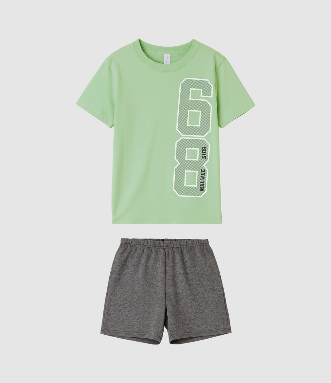 Pijama Curto Infantil Menino Camiseta Estampa Brilha No Escuro Malwee Kids