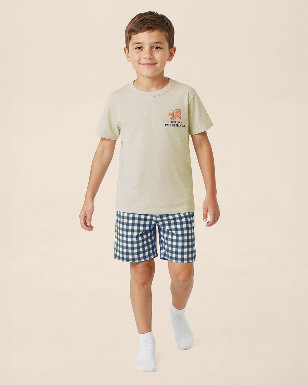 Pijama Infantil Menino Clube Do Café Da Manhã Em Algodão Malwee Kids - Cinza - 8
