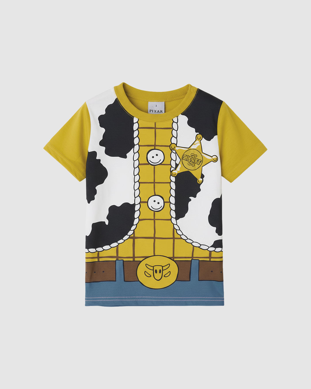 Camiseta Infantil Menino Estampa Fantasia Woody Toy Story Malwee Kids - Amarelo - 4