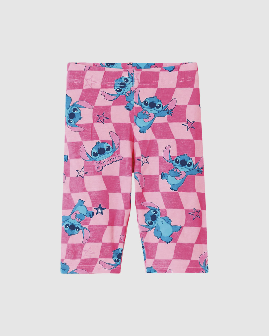Bermuda Infantil Menina Ciclista Estampa Digital Stitch Disney Malwee Kids - Rosa - 14