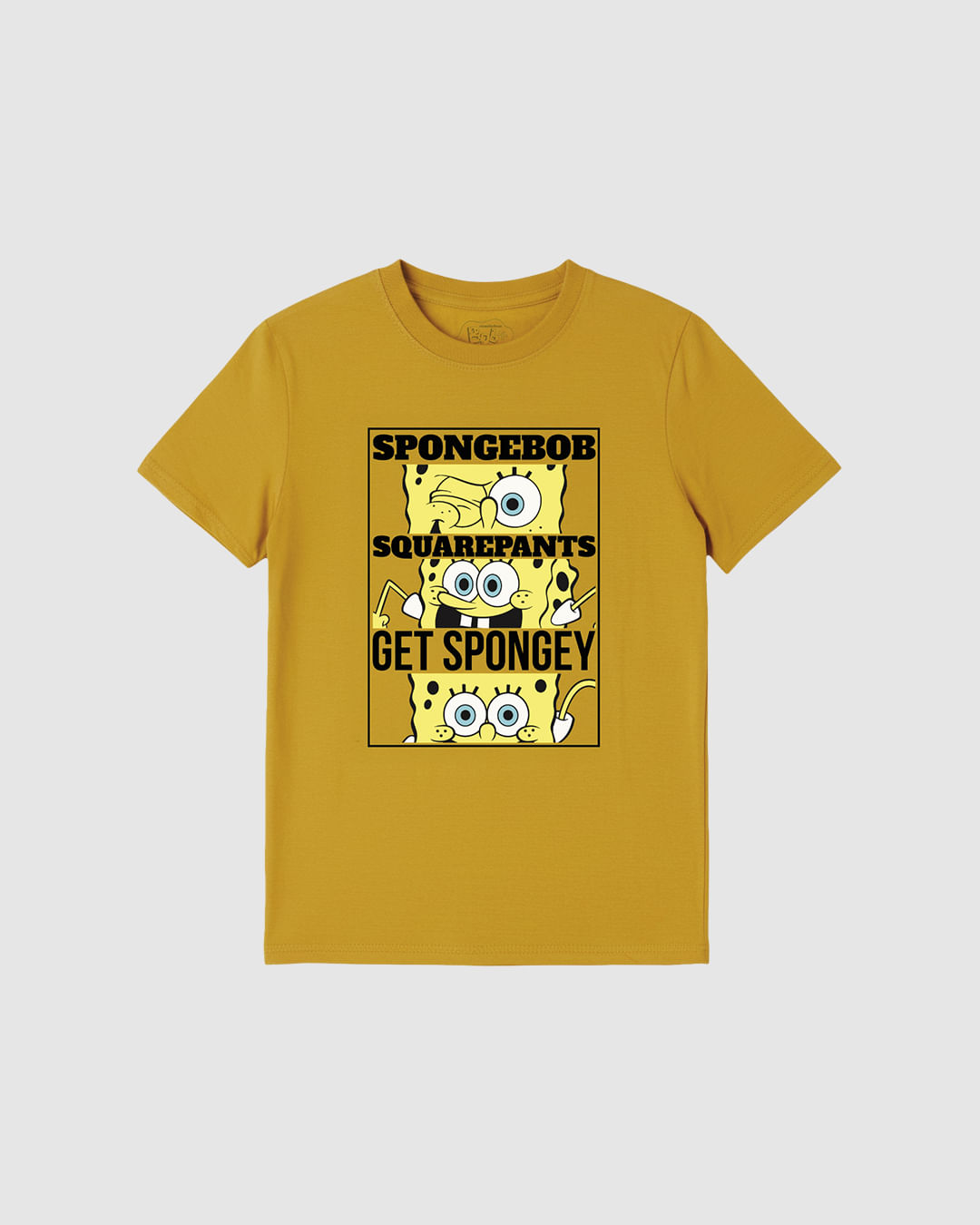 Camiseta Infantil Menino Bob Esponja Calça Quadrada Em Algodão Malwee Kids - Amarelo - 4