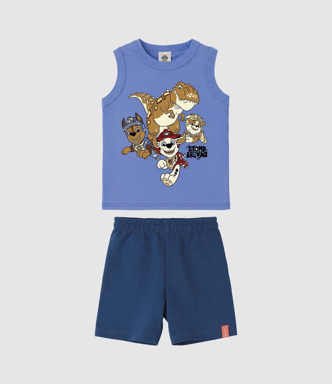 Conjunto Infantil Menino Regata Stomp Around Patrulha Canina Malwee Kids - Azul - 8