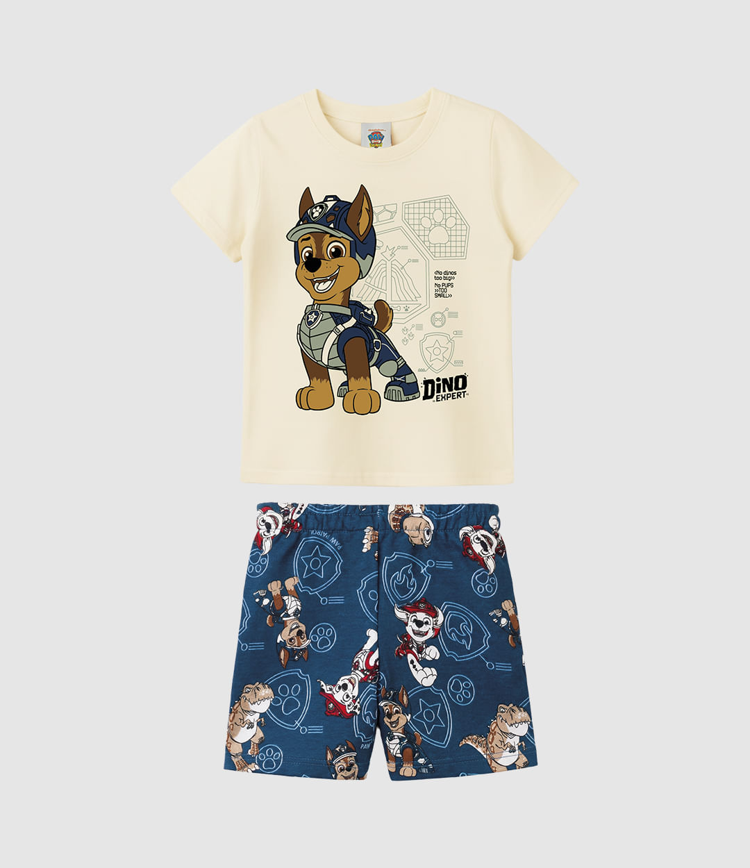 Conjunto Infantil Menino Patrulha Canina Estampa Puff Em Algodão Malwee Kids - Off White - 2