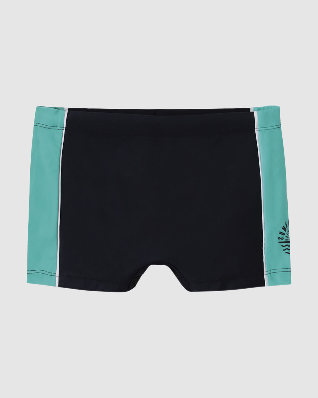 Sunga Boxer Infantil Menino Bicolor Estampa Lateral Malha UV50+ Malwee Kids