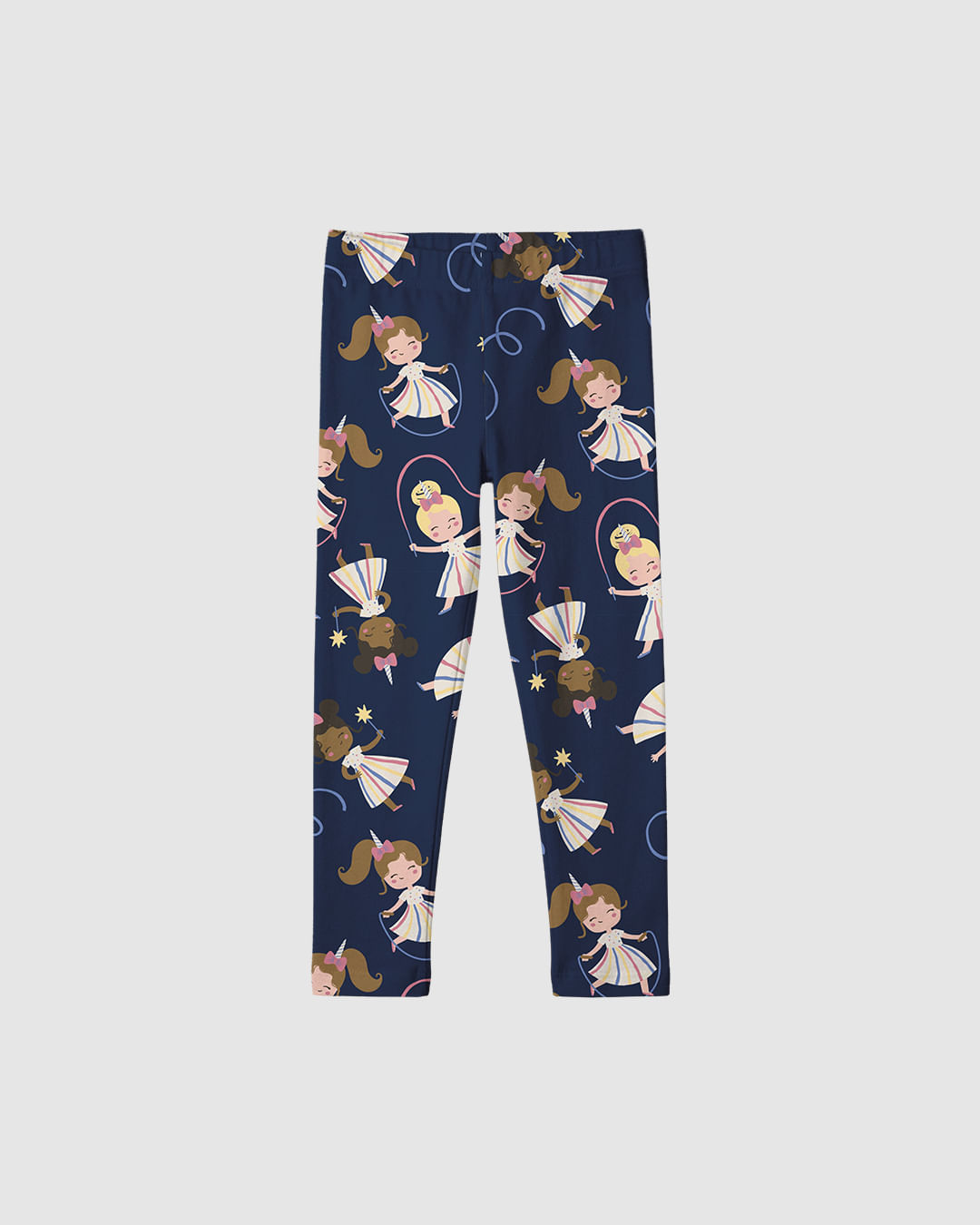 Calça Legging Infantil Estampada Cós Elástico Em Algodão Malwee Kids
