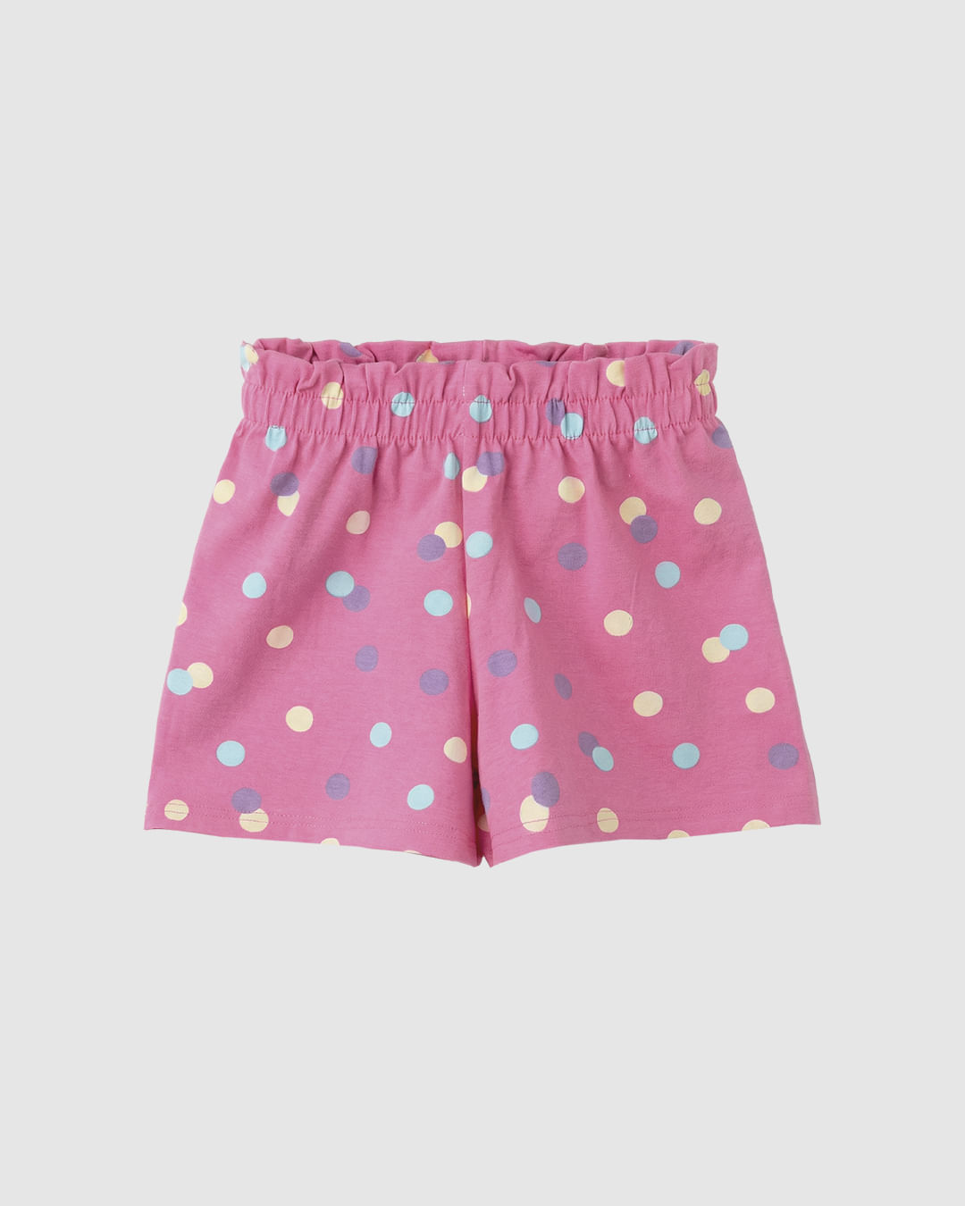 Shorts Infantil Menina Evasê Cós Clochard Estampado Em Algodão Malwee Kids - Rosa - 4