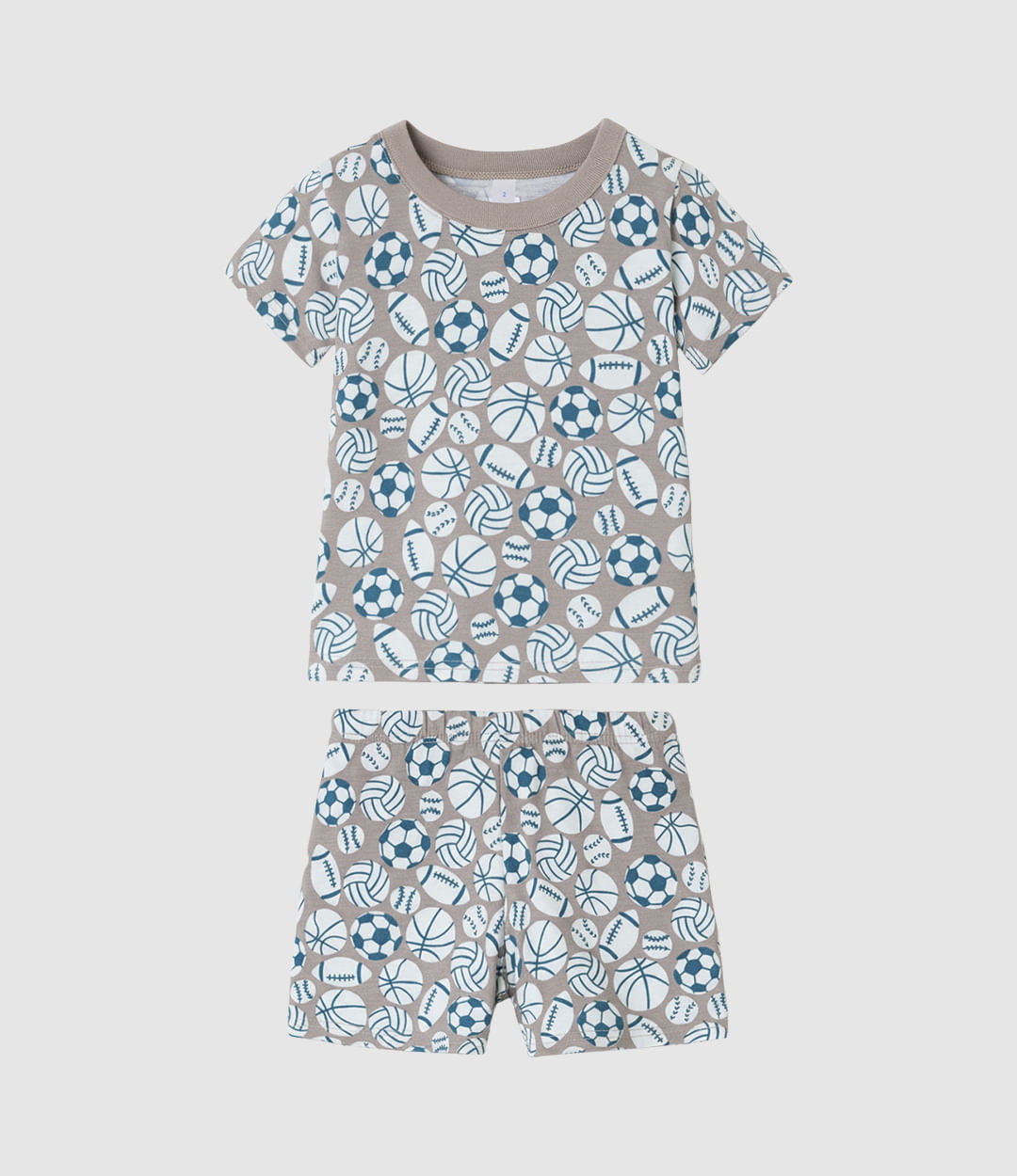 Pijama Curto Infantil Menino Rapport Brilha No Escuro Em Algodão Malwee Kids - Marrom - 8