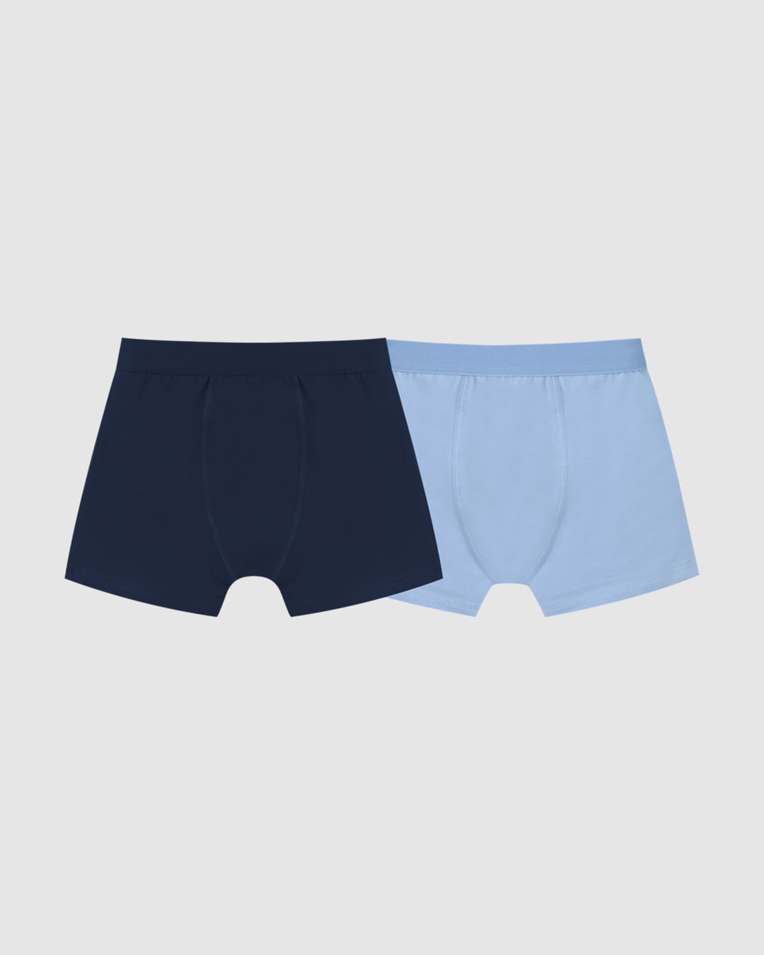 Kit 2 Cuecas Boxer Infantis Menino Em Algodão Com Elastano Malwee Kids - Azul - M
