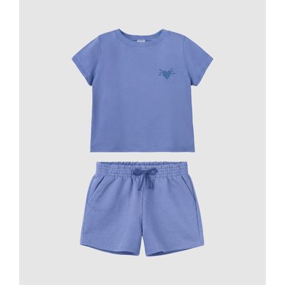 Conjunto Infantil Menina Blusa Box Em Algodão Malwee Kids