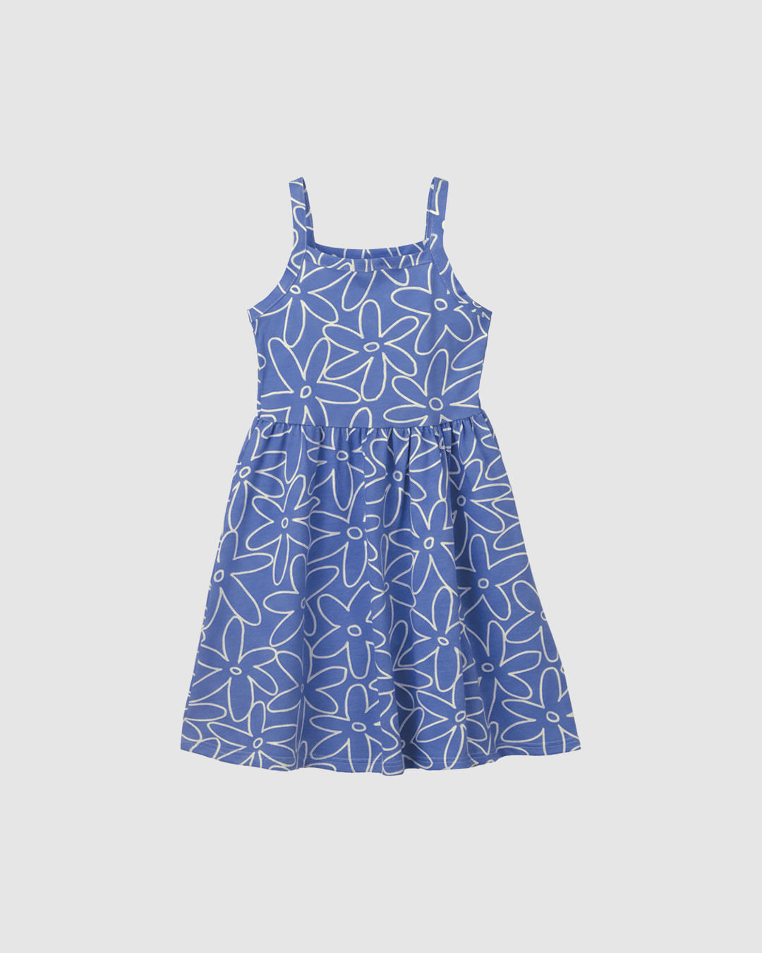 Vestido Infantil Rodado Decote Reto Em Algodão Malwee Kids