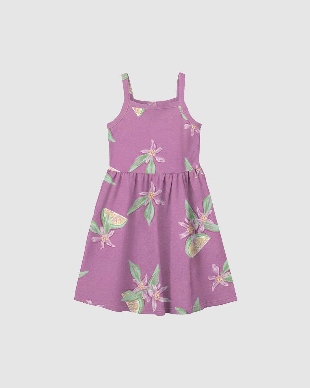 Vestido Infantil Rodado Decote Reto Em Algodão Malwee Kids - Rosa - 6