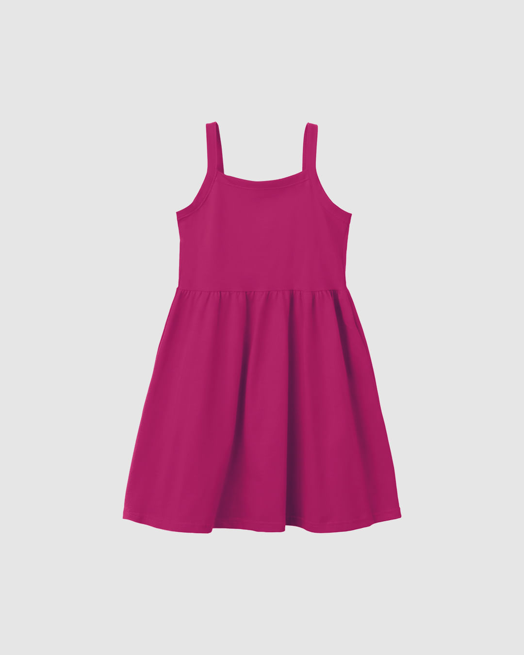 Vestido Infantil Rodado Decote Reto Em Algodão Malwee Kids - Rosa - 12