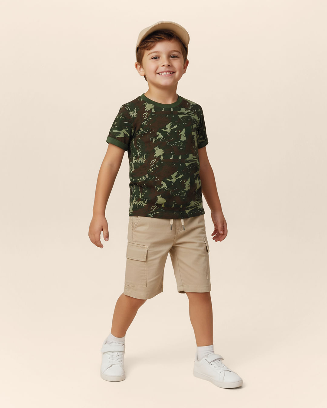 Camiseta Infantil Menino Estampa Camuflada Em Algodão Malwee Kids