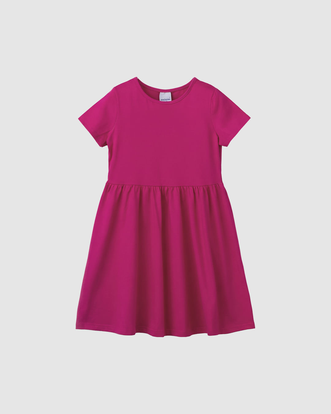 Vestido Infantil Evasê Manga Curta Estampado Em Algodão Malwee Kids - Rosa - 6