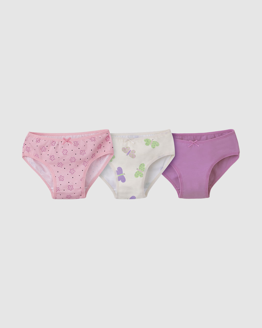 Kit 3 Calcinhas Infantis Menina Em Algodão Malwee Kids