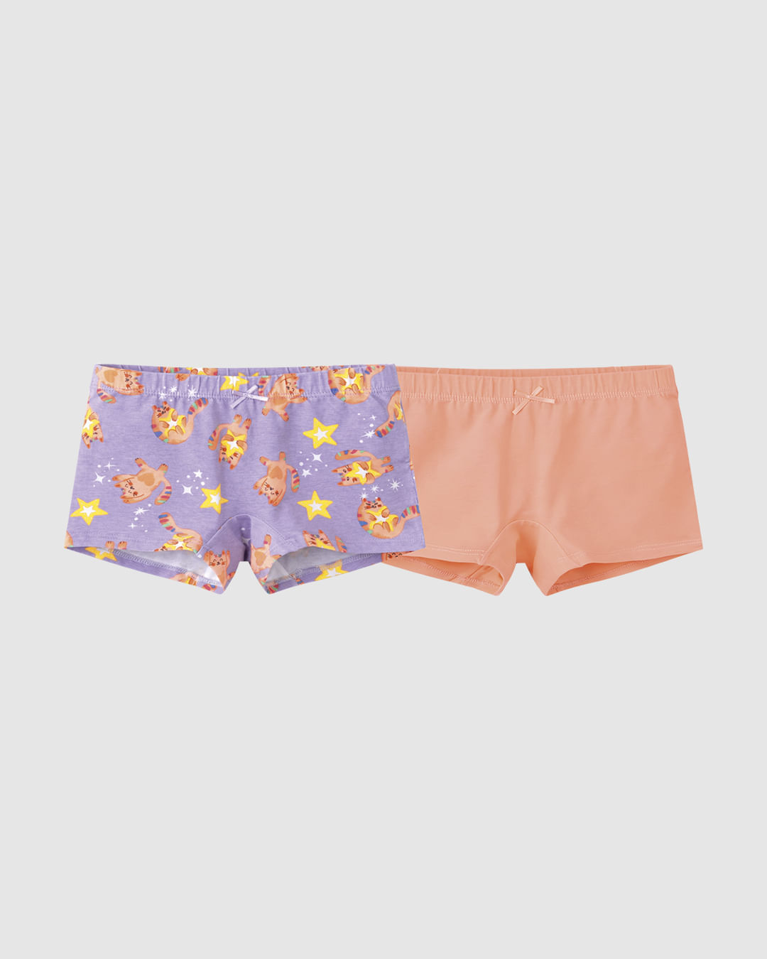 Kit 2 Calcinhas Boxer Infantis Menina Em Algodão Malwee Kids