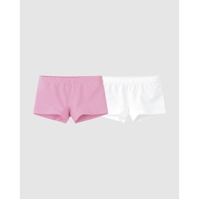Kit 2 Calcinhas Boxer Infantis Menina Em Algodão Malwee Kids