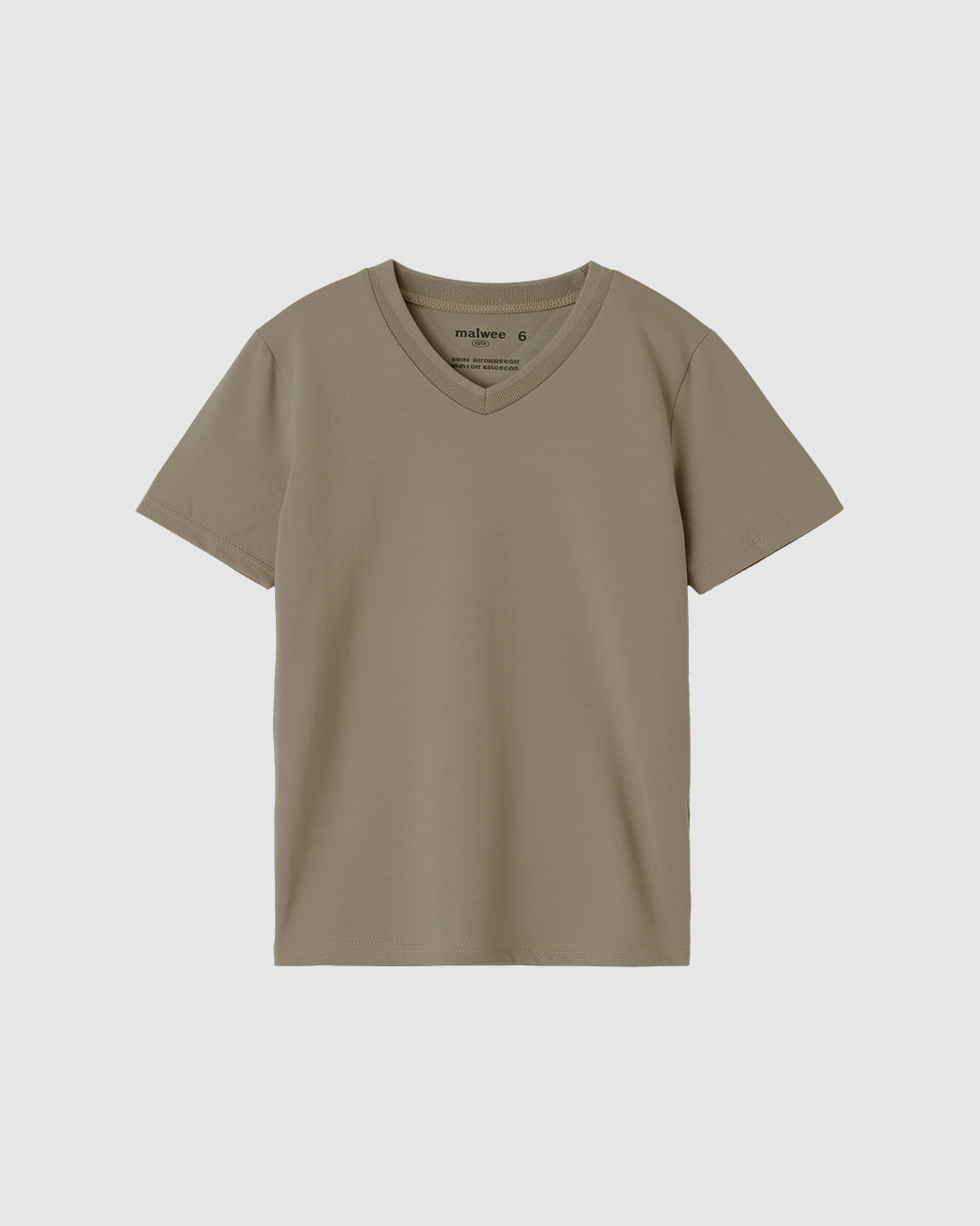 Camiseta Infantil Menino Decote V Em Algodão Malwee Kids - Marrom - 6