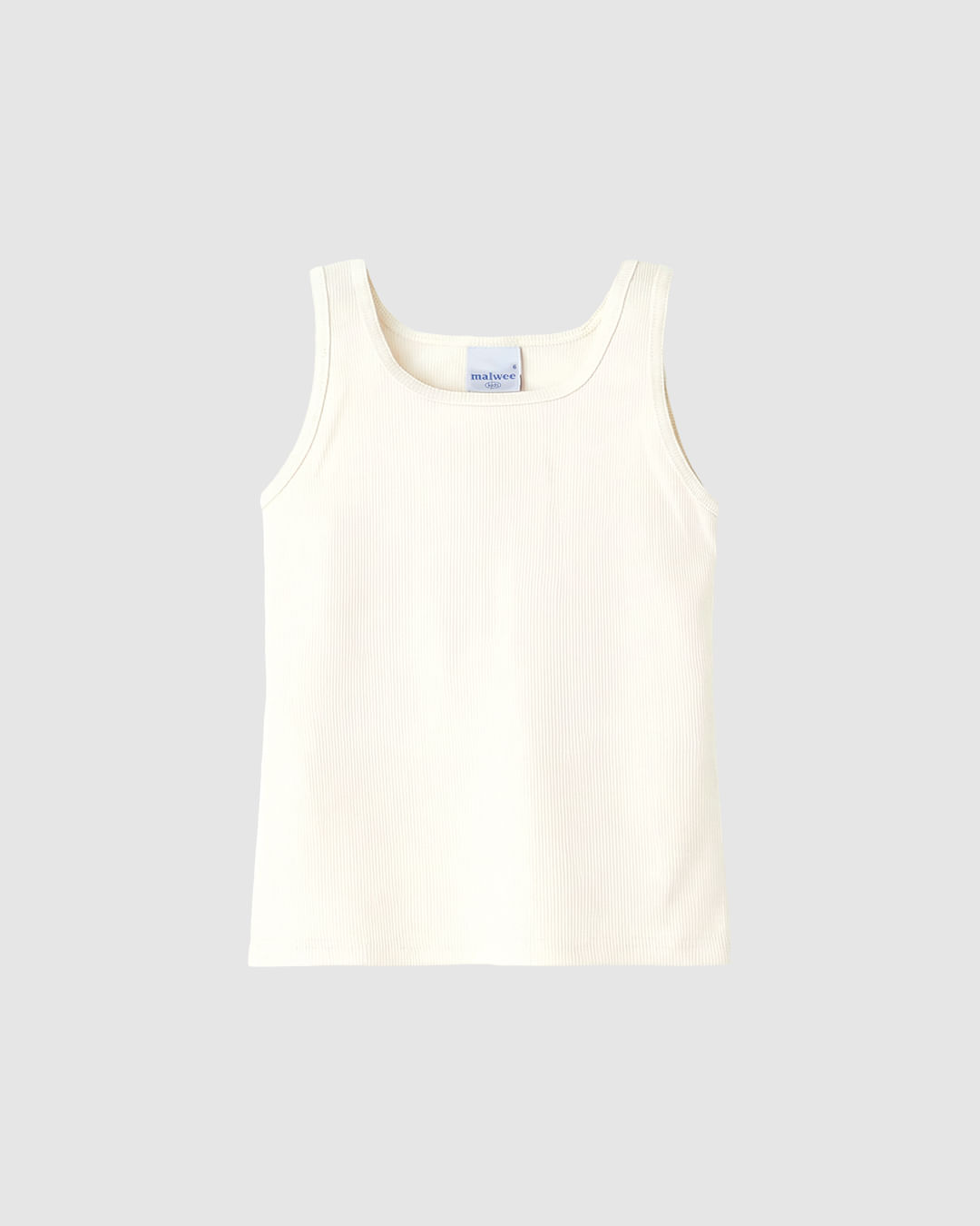 Regata Infantil Menina Básica Alça Média Em Ribana Malwee Kids - Off White - 8