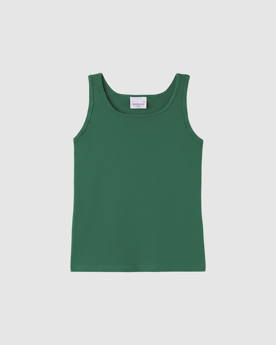 Regata Infantil Menina Básica Alça Média Em Ribana Malwee Kids - Verde - 4