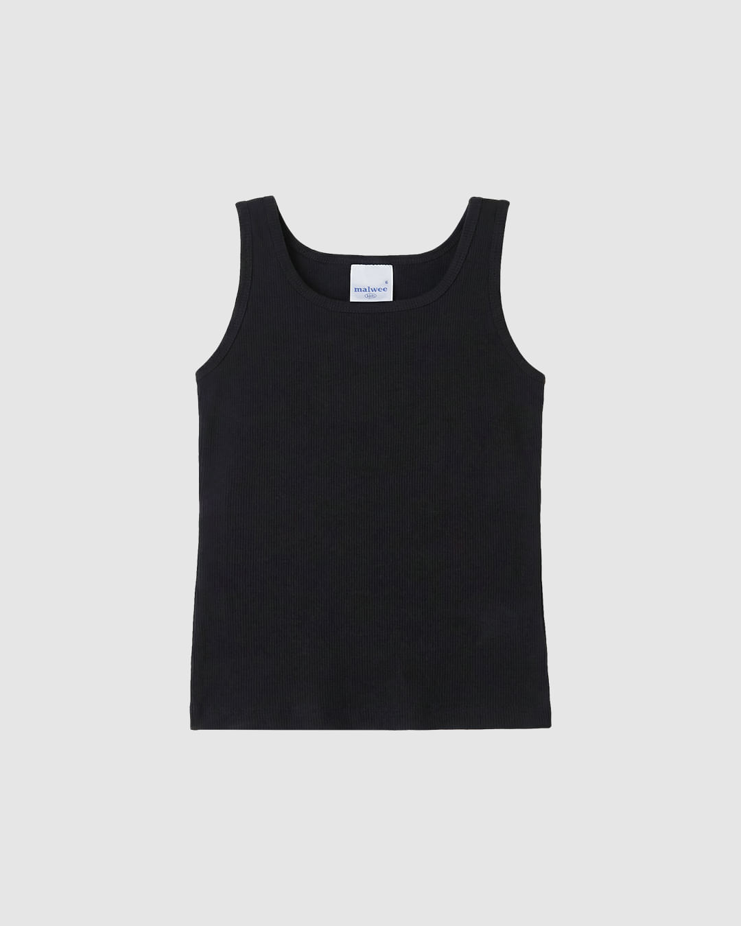 Regata Infantil Menina Básica Alça Média Em Ribana Malwee Kids - Preto - 4