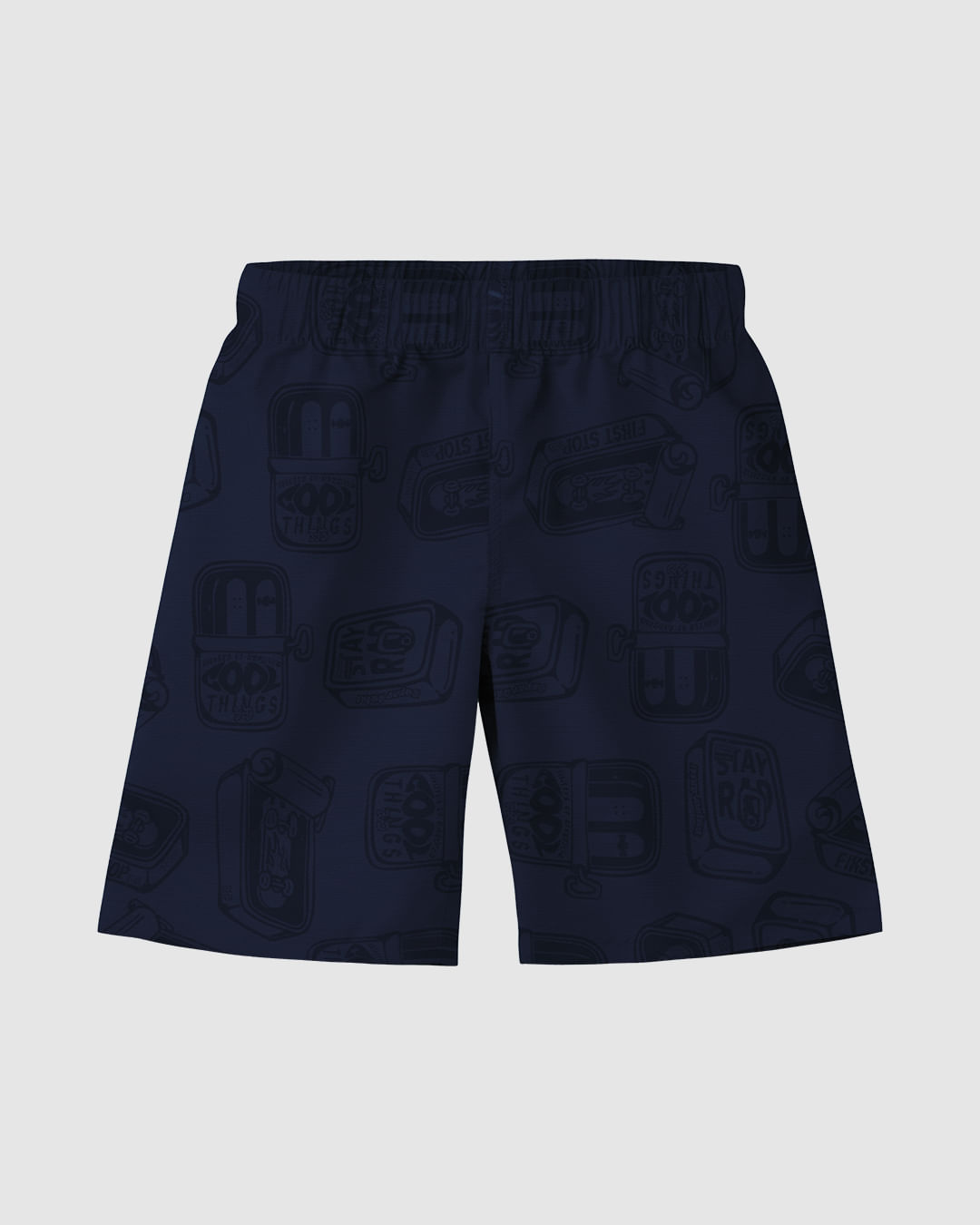 Bermuda Infantil Menino Estampada Em Microfibra Malwee Kids - Azul - 6