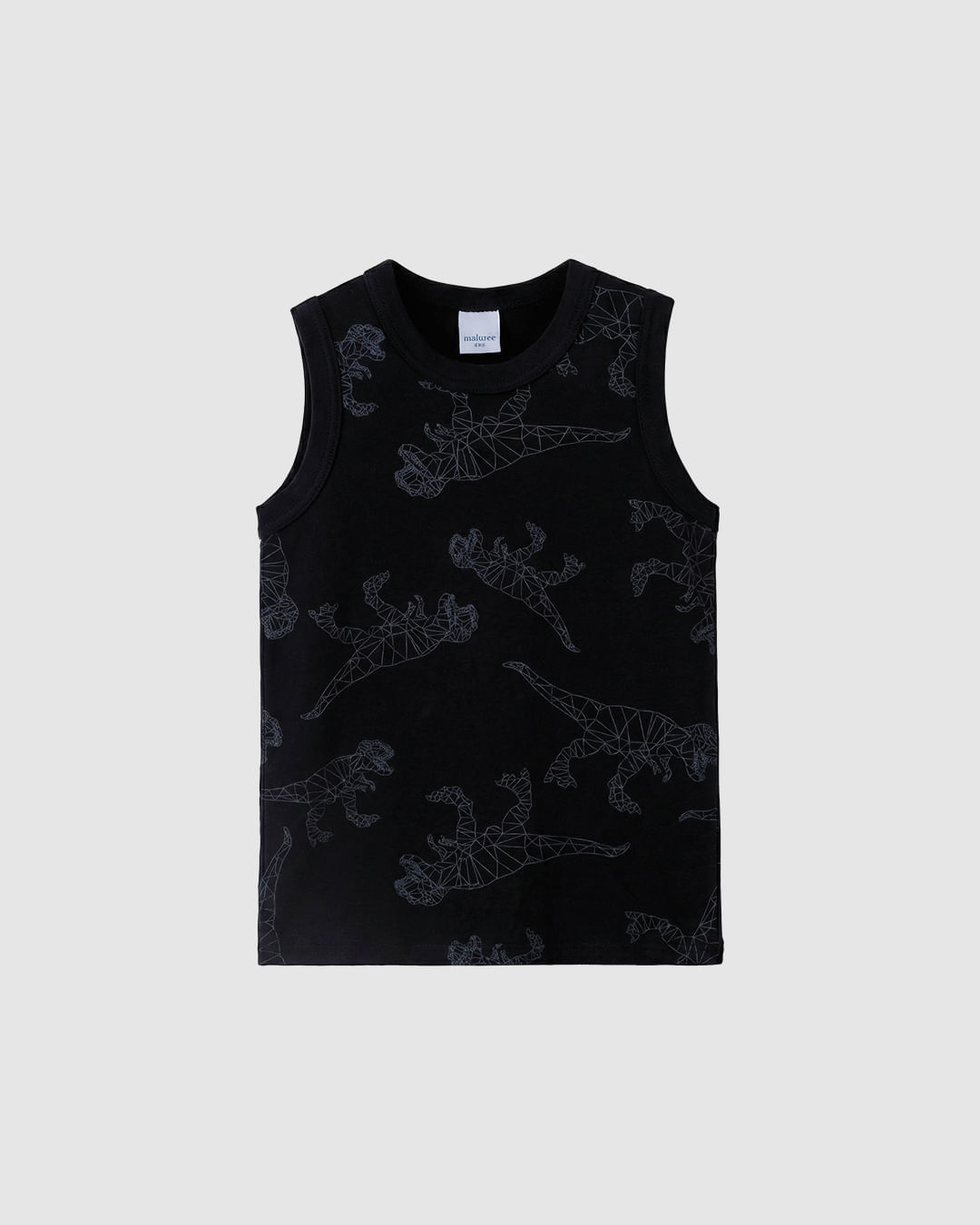 Regata Infantil Menino Estampada Em Algodão Malwee Kids - Preto - 6