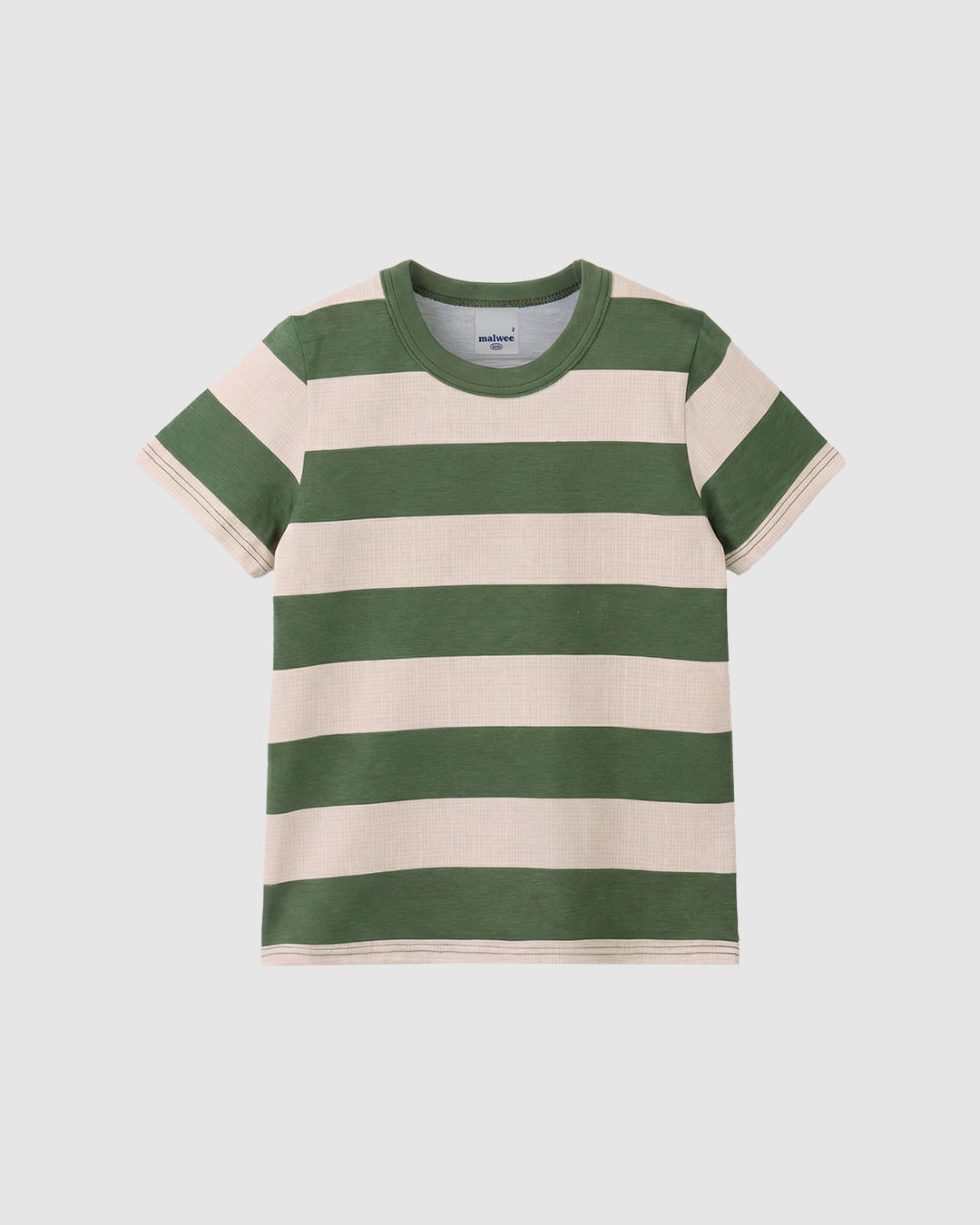 Camiseta Infantil Menino Estampa Listrada Em Algodão Malwee Kids - Verde - 8