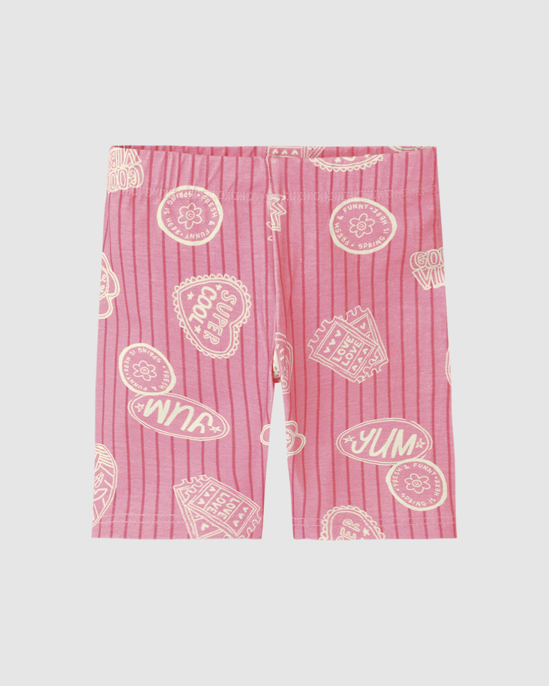 Bermuda Infantil Menina Estampada Em Algodão Malwee Kids - Rosa - 6