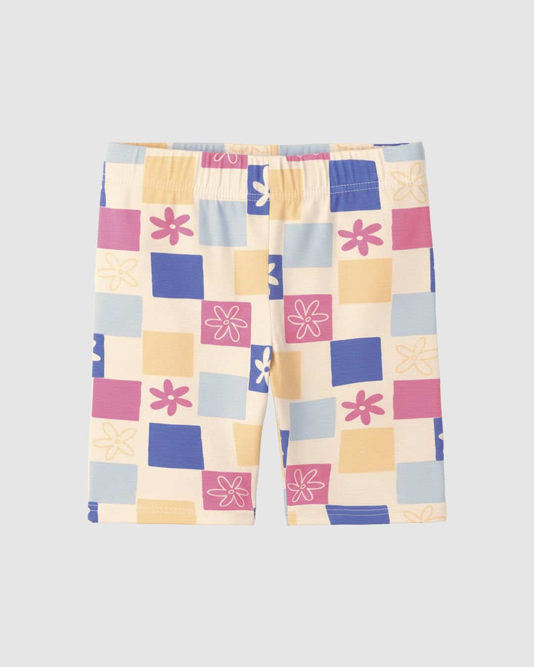 Bermuda Infantil Menina Estampada Em Algodão Malwee Kids - Azul - 8
