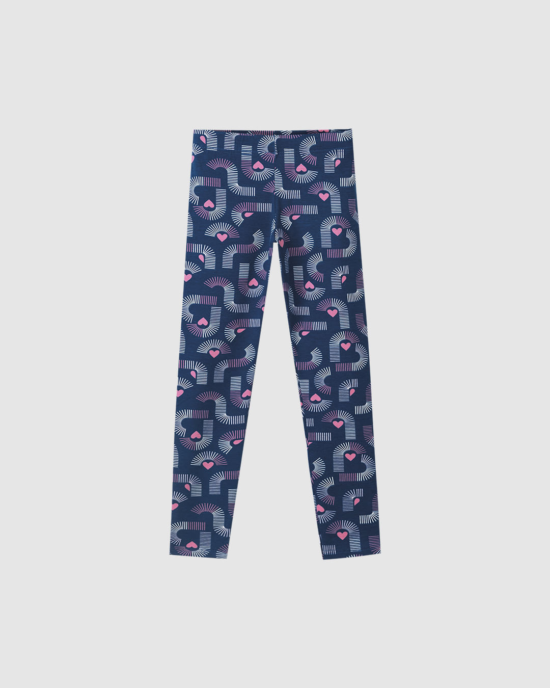 Calça Legging Infantil Estampada Em Algodão Malwee Kids