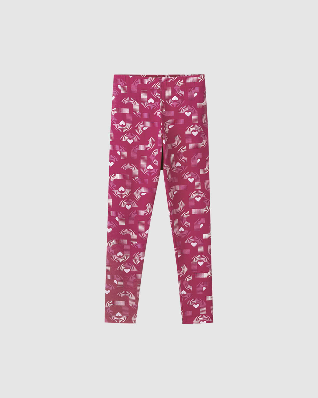 Calça Legging Infantil Estampada Em Algodão Malwee Kids
