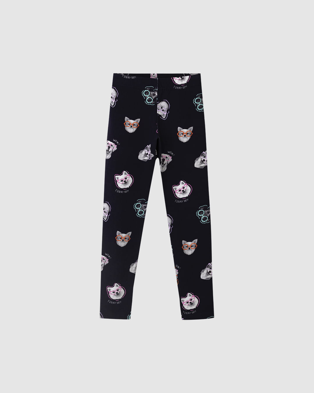 Calça Legging Infantil Estampada Em Algodão Malwee Kids