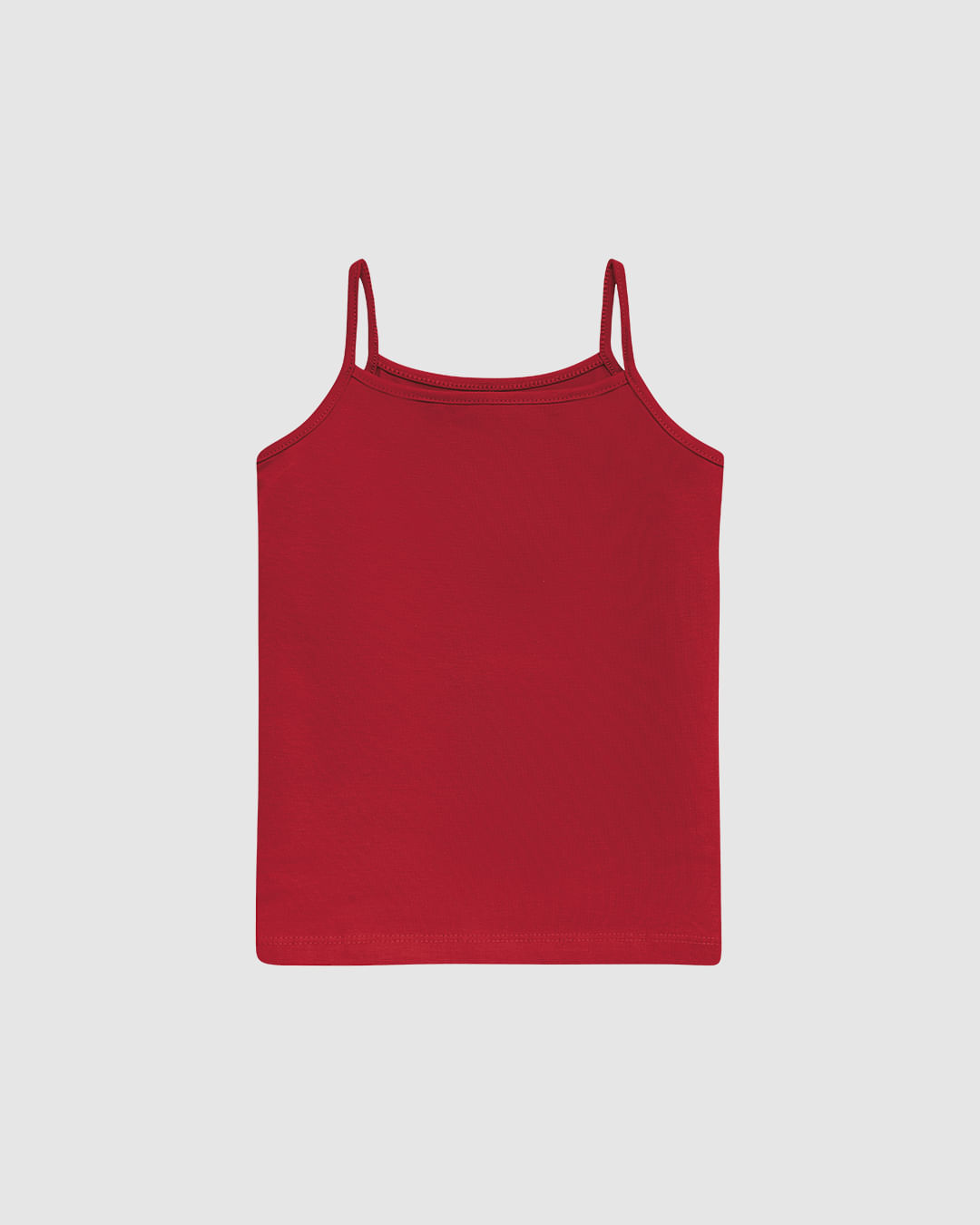 Regata Infantil Menina Alça Fina Em Algodão Malwee Kids - Vermelho - 3