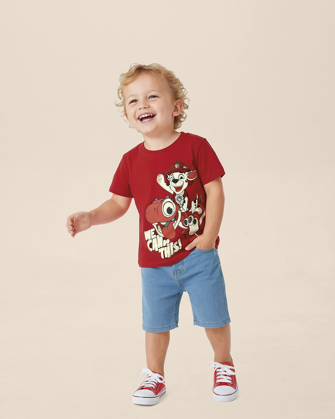 Camiseta Infantil Menino Patrulha Canina Estampa Puff Em Algodão Malwee Kids