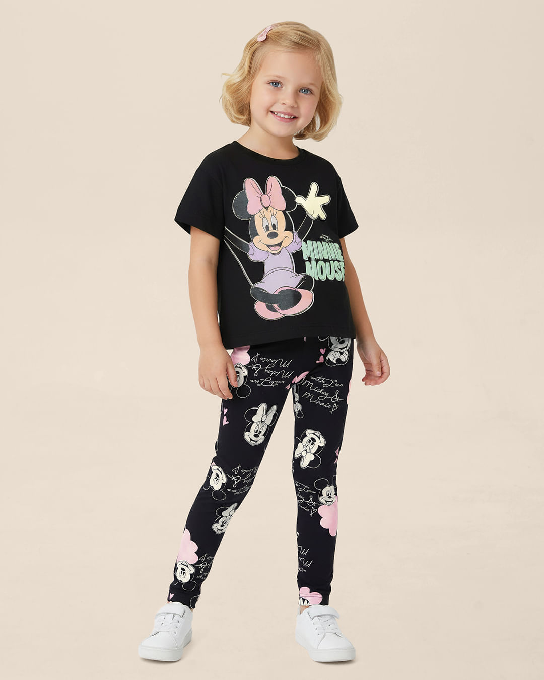 Blusa Infantil Menina Box Minnie Mouse Glitter Holográfico Malwee Kids