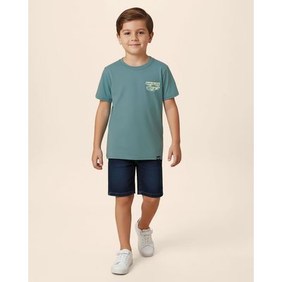 Camiseta Infantil Menino Estampa Racer Frente E Costas Malwee Kids