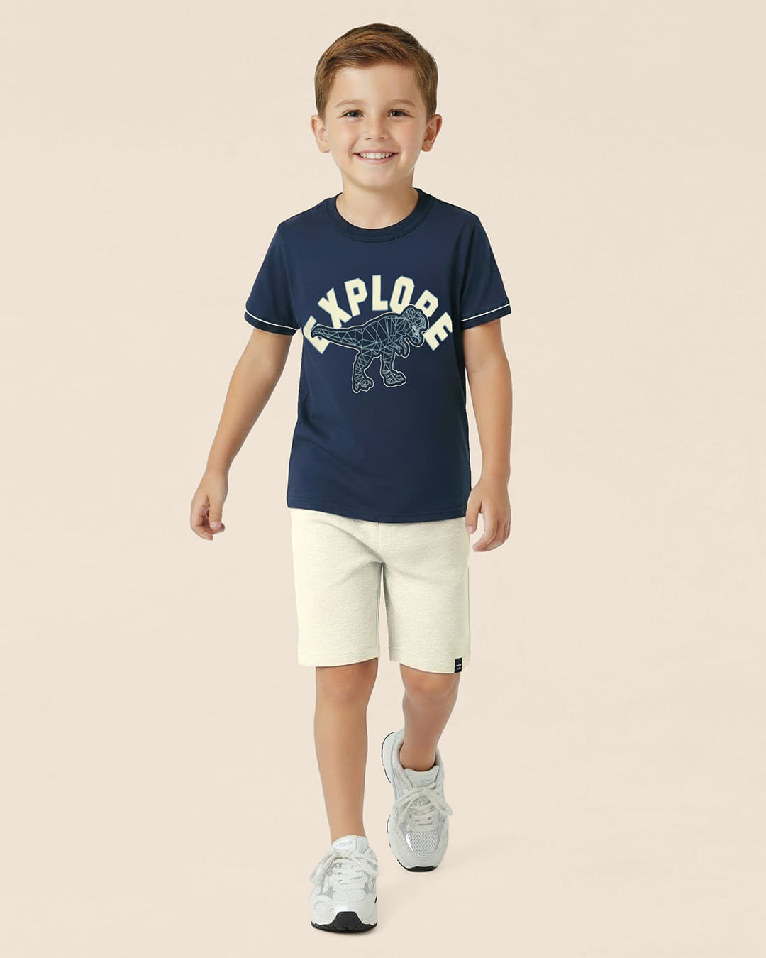 Conjunto Infantil Menino Estampa Puff Explore Em Algodão Malwee Kids