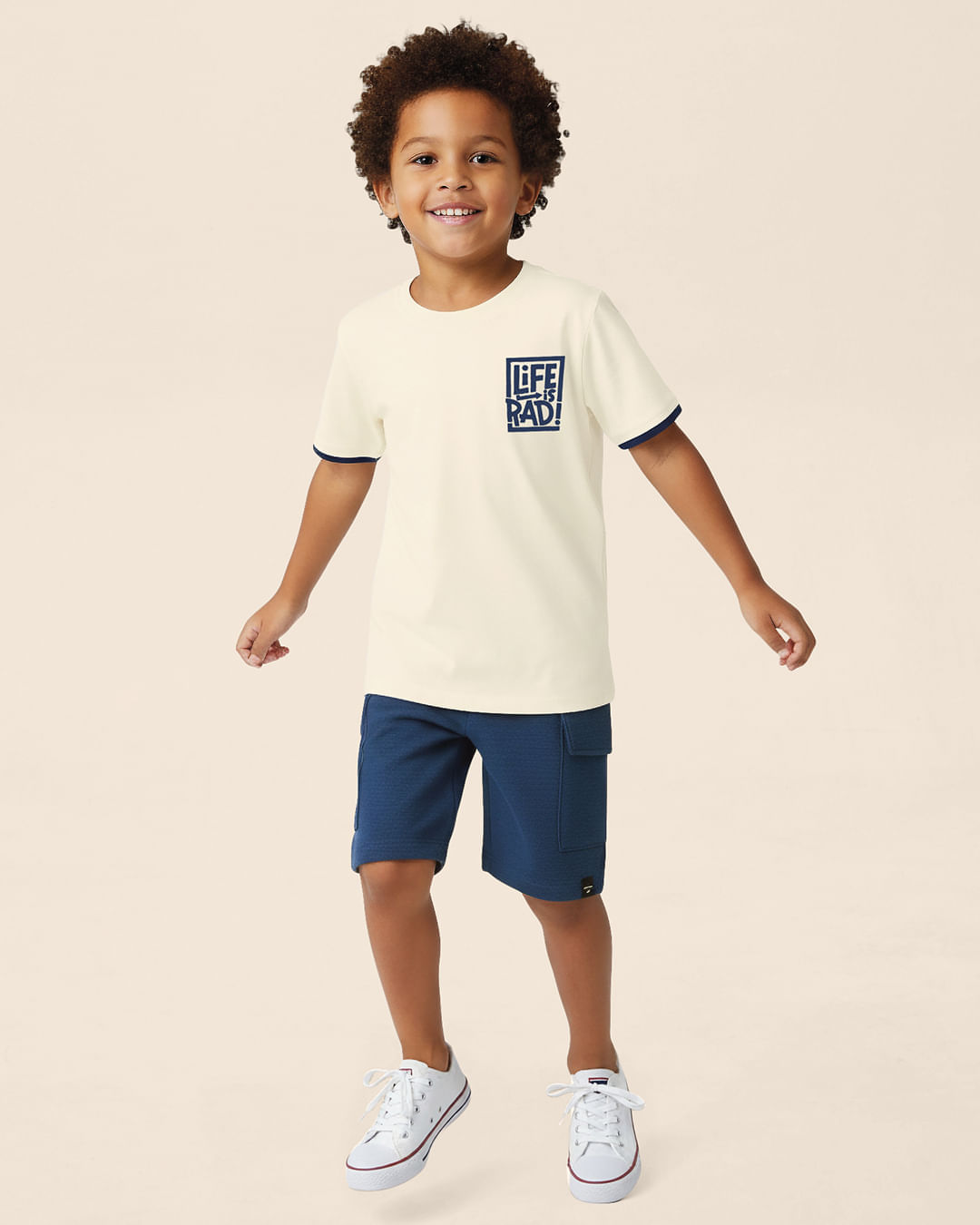 Conjunto Curto Infantil Menino Life Is Rad! Em Algodão Malwee Kids